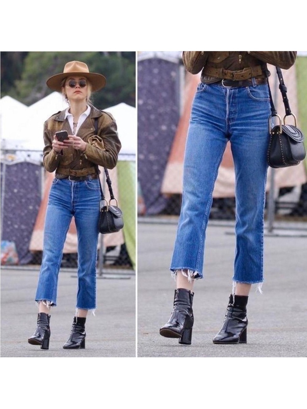 MOTHER Hustler Ankle Fray Jeans in Smoke ‘Em Wash Womens 26